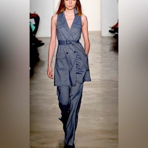 Marissa Webb Gretchen Trench Mini Dress + Jacinta High Waisted Wide Leg Trousers